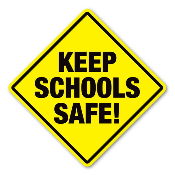 Magnet, Diamond Magnet, Keep Schools Safe!, School Safety Awareness, 5" x 5"