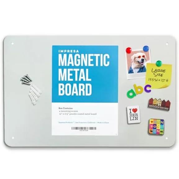 Magnet Display Board For Wall, Metal Memo Board For Office & Home (17.5 X 12 In)