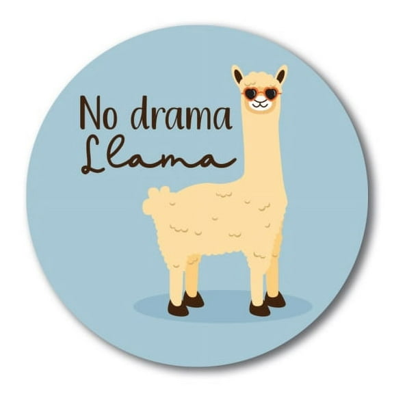 Magnet Me Up No Drama Llama Drama Free Zone Funny Cute Magnet Decal, 5 Inch, Heavy Duty Automotive Magnet For Car Truck SUV Or Any Other Magnetic Surface