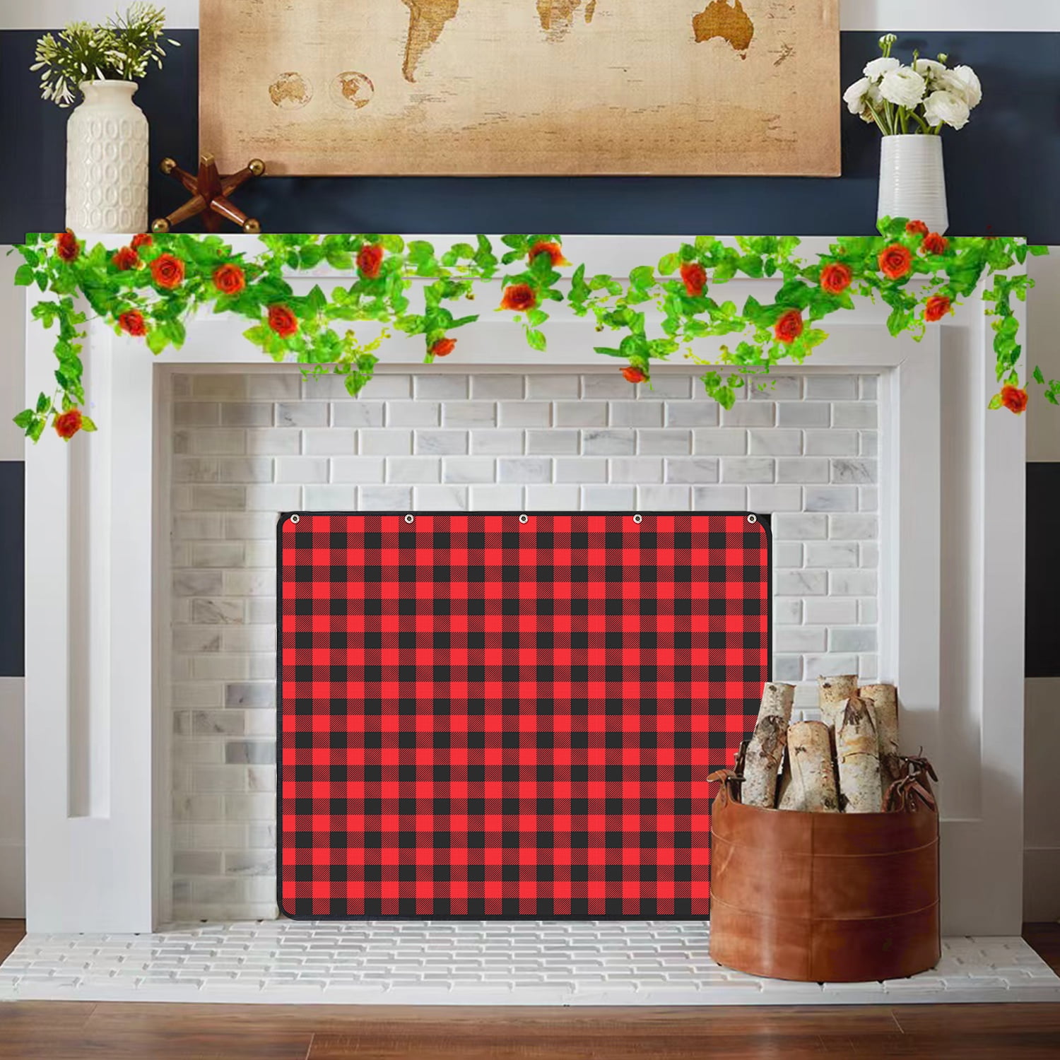  Christmas Magnetic Fireplace Cover 51x39