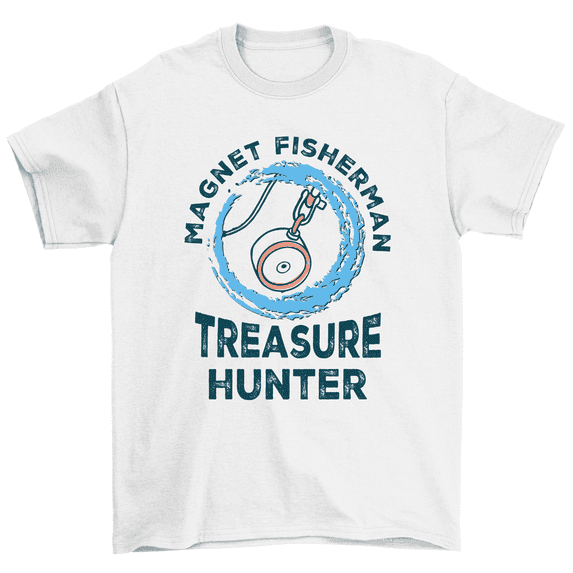 Magnet Fisherman Treasure Hunter Magnetic Fishing T-Shirt Men Women Unisex