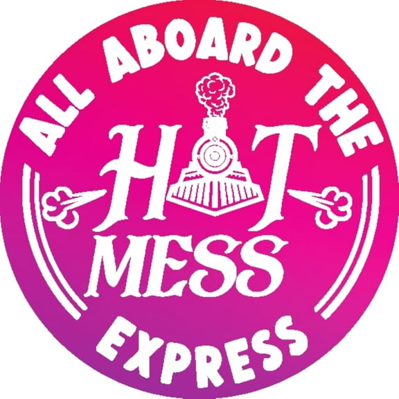 Magnet Me Up Funny Hot Mess Express Crazy Magnet Decal, 5 Inch, Heavy Duty Automotive Magnet for Car Truck SUV, for Those Hectic Frantic Drivers, Made in USA