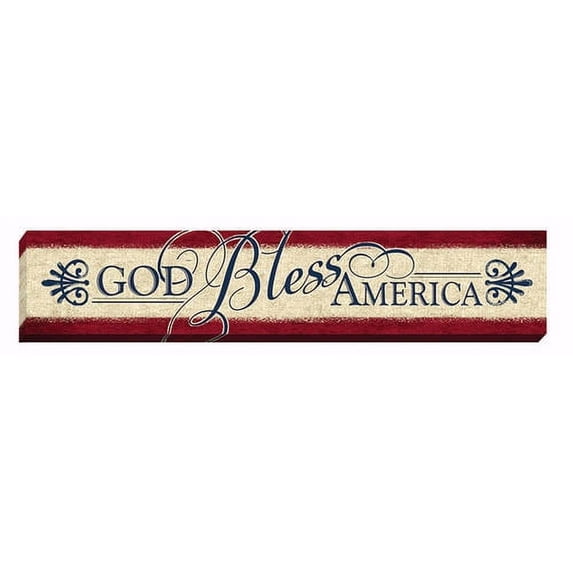 Magnet-God Bless America-Canvas Magnet-God Bless Long