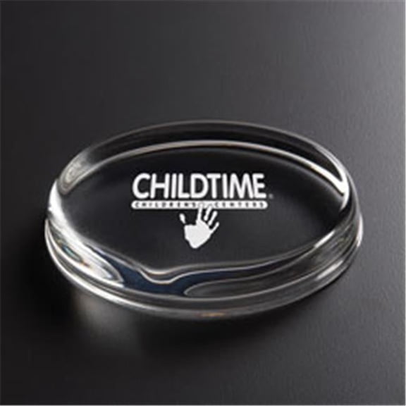 Magnet Group IC259 Oval Paperweight Crystal by Benchmark