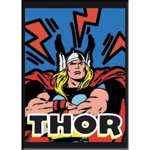 Magnet Marvel Comics Retro Thor Bolts Action Figure, 2.5 x 3.5"