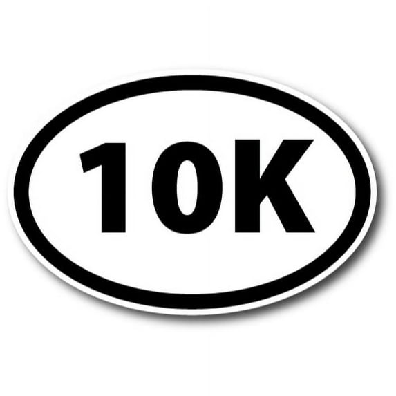 Magnet Me Up 10K Marathon Black Oval Magnet Decal, 4x6 In, Vinyl Automotive Magnet