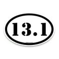 thumbnail image 1 of Magnet Me Up 13.1 Half Marathon Black Stencil Oval Magnet Decal, 4x6 In, Vinyl Automotive Magnet, 1 of 7
