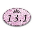 thumbnail image 1 of Magnet Me Up 13.1 Half Marathon Pink Princess Oval Magnet Decal, 4x6 In, Vinyl Automotive Magnet, 1 of 7