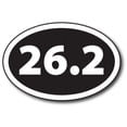 thumbnail image 1 of Magnet Me Up 26.2 Marathon Inverted Black Oval Magnet Decal, 4x6 In, Vinyl Automotive Magnet, 1 of 1