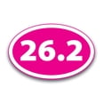 thumbnail image 1 of Magnet Me Up 26.2 Marathon Inverted Pink Oval Magnet Decal, 4x6 In, Vinyl Automotive Magnet, 1 of 7