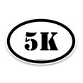 thumbnail image 1 of Magnet Me Up 5K Marathon Black Stencil Oval Magnet Decal, 4x6 In, Vinyl Automotive Magnet, 1 of 7