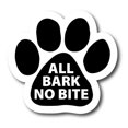 thumbnail image 1 of Magnet Me Up All Bark No Bite Magnet Decal, 5 Inch, Vinyl Automotive Magnet, 1 of 7