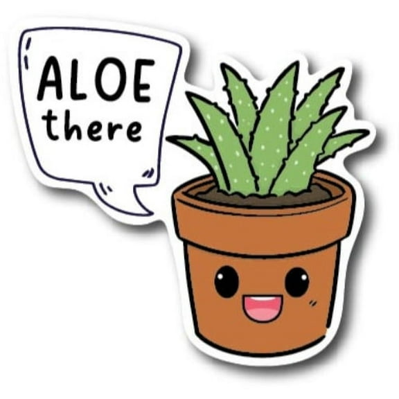 Magnet Me Up Aloe There Cute Funny Plant Succulent Magnet Decal, 5 inches, Heavy Duty Automotive Magnet For Car Truck SUV Or Any Other Magnetic Surface