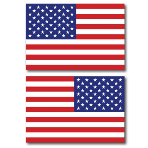 Magnet Me Up American Flag Vinyl Magnet Decals, Opposing 2 Pk, 4x6 Inches