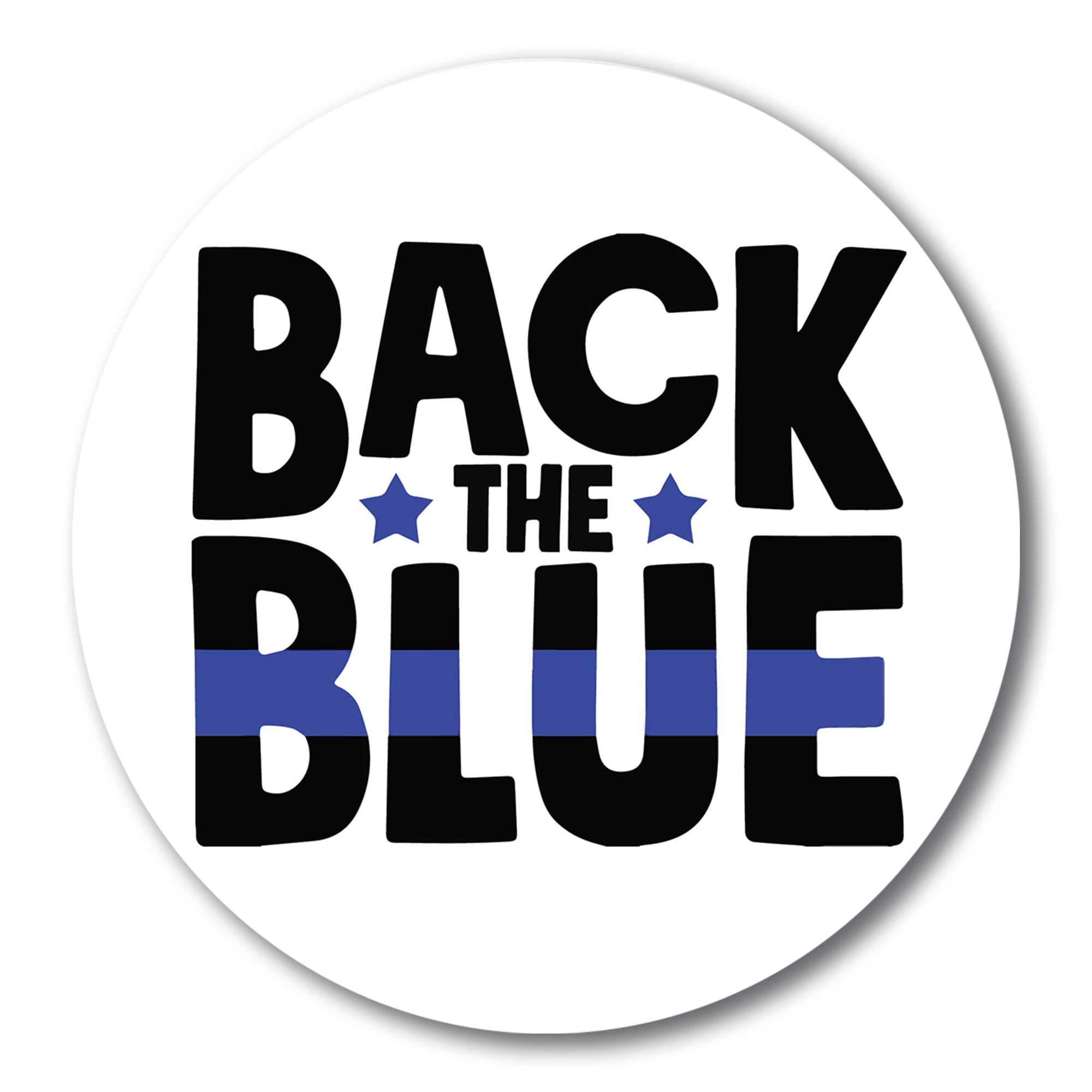 Southern Decalz Back The Blue Police Vinyl Decal – 9 X 3.75 Inches, Novelty Car Sticker, USA Made