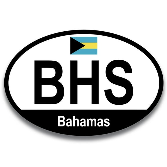 Magnet Me Up Bahamas Bahamians Euro Oval Magnet Decal, 4x6 In, for Car, Truck, SUV