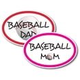 thumbnail image 1 of Magnet Me Up Baseball Mom and Baseball Dad Oval Magnet Decal, 4x6 In, Vinyl Automotive Magnet, Combo PK, 1 of 7
