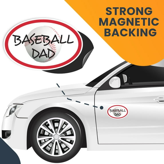 Magnet Me Up Basketball Dad Sports Oval Magnet Decal, 4x6 In, Vinyl Automotive Magnet