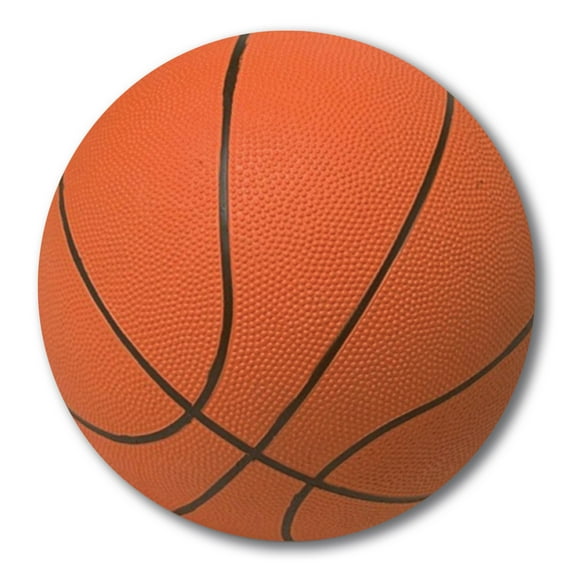 Magnet Me Up Basketball Magnet Decal, 5 Inch Round, Vinyl Automotive Magnet