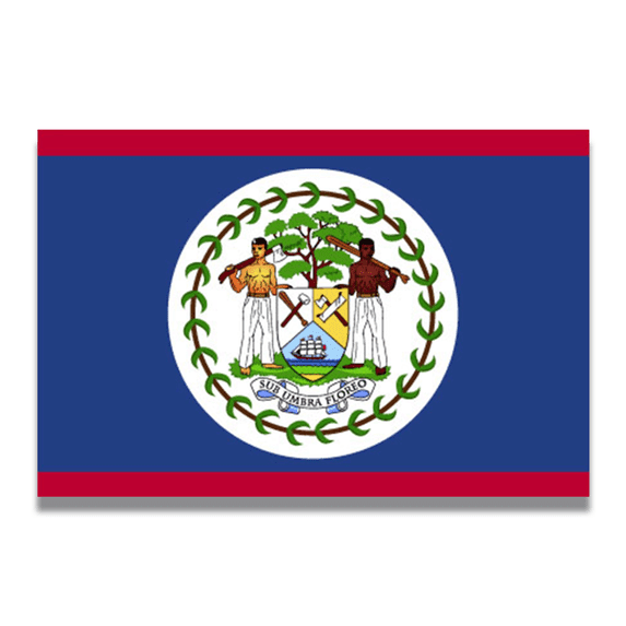 Magnet Me Up Belize Belizean Flag Vinyl Automotive Magnet Decal, 4x6 Inches