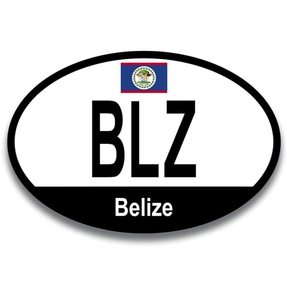 Magnet Me Up Belize Belizeans Euro Oval Magnet Decal, 4x6 In, for Car, Truck, SUV