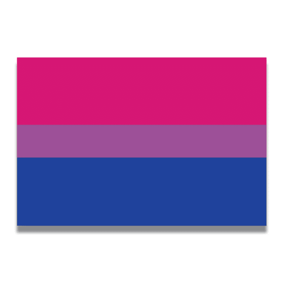 Magnet Me Up Bisexual Pride Flag Car Magnetic Vinyl Decal, 4x6 Inches, Pink Blue and Purple, Heavy Duty Automotive Magnet for Car Truck SUV, in Support of LGBTQ, Fade Resistant