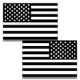 thumbnail image 1 of Magnet Me Up Black and White American Flag Vinyl Magnet Decal, Opposing 2 Pk, 4x6 in, Black, White, 1 of 7