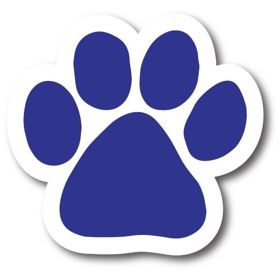 Magnet Me Up Blue Pawprint Magnet Decal, 5 Inch, Vinyl Automotive Magnet