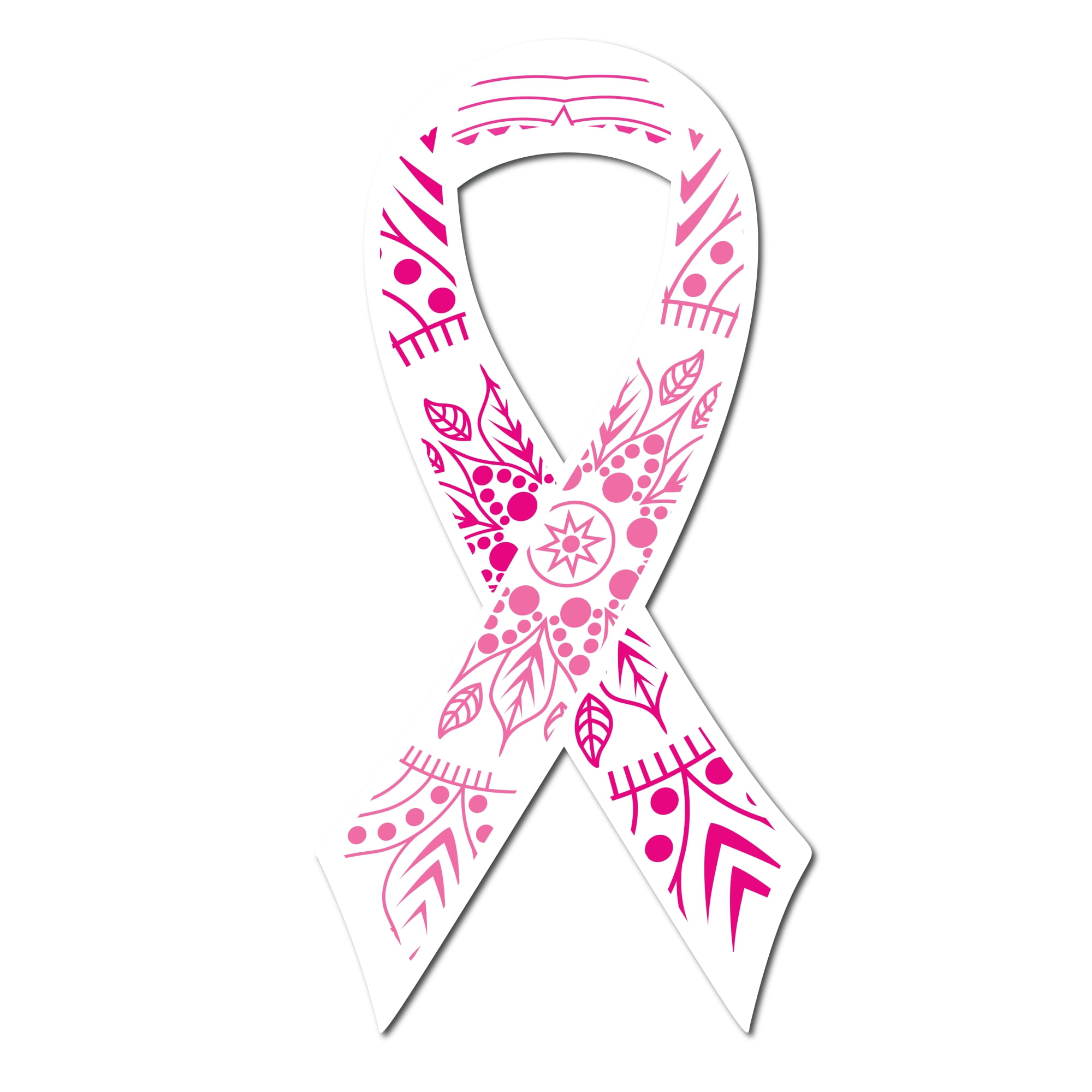 Magnet Me Up Breast Cancer Awareness Pink Mandala Ribbon Magnet Decal ...