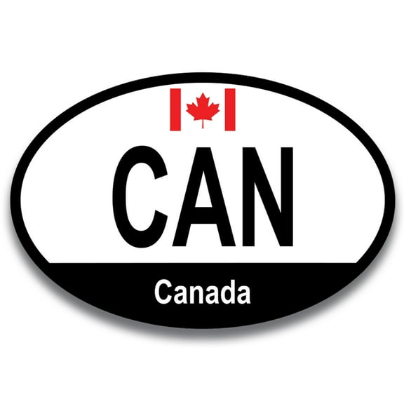 Magnet Me Up Canada Canadian Euro Oval Magnet Decal, 4x6 In, for Car, Truck, SUV