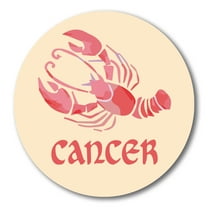 Magnet Me Up Cancer Zodiac Sign Magnet Decal, 5 Inch Round, Vinyl Automotive Magnet