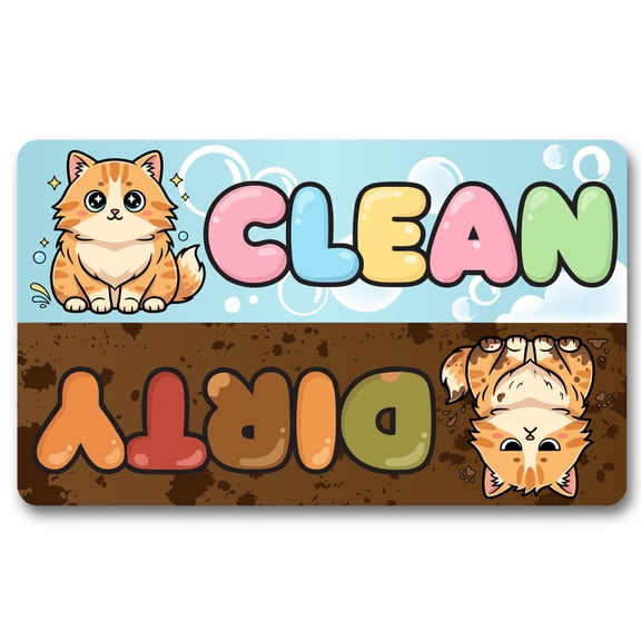 Magnet Me Up Clean Dirty Dishwasher 5"x3" Magnetic Decal Kitchen Dishwasher Sign