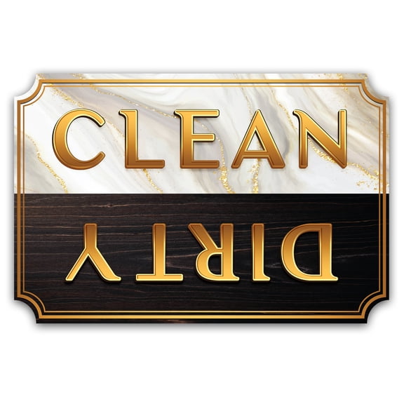 Magnet Me Up Clean or Dirty Dishwasher 4"x6" Easy Read Indicator Magnetic Decals