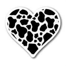 Magnet Me Up Cow Print Heart Magnet Decal, 5 Inches, Heavy Duty Automotive Magnet For Car Truck SUV Or Any Other Magnetic Surface