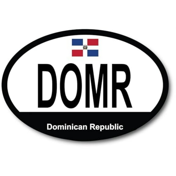 Magnet Me Up DOMR Dominican Republic Country Code Car Magnet Decal, 4x6 inches