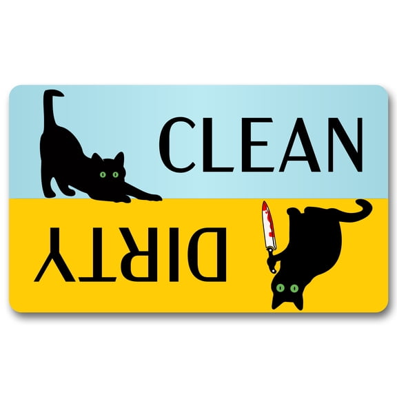 Magnet Me Up Dirty Clean Dishwasher Magnet 5"x3" Reversible Sign, Magnetic Decal