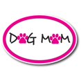 thumbnail image 1 of Magnet Me Up Dog Mom Pink Oval Magnet Decal, 4x6 In, Vinyl Automotive Magnet, 1 of 3