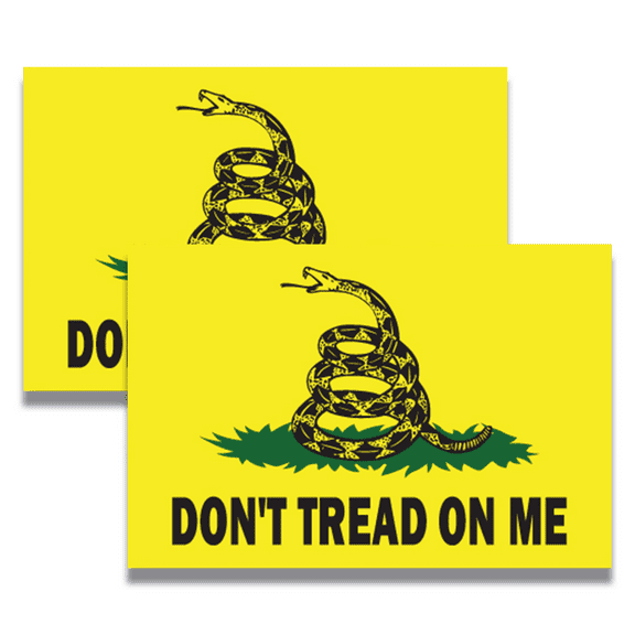 Magnet Me Up Don't Tread on Me Gadsden Flag Car Magnet Decal, 4x6 in, 2PK