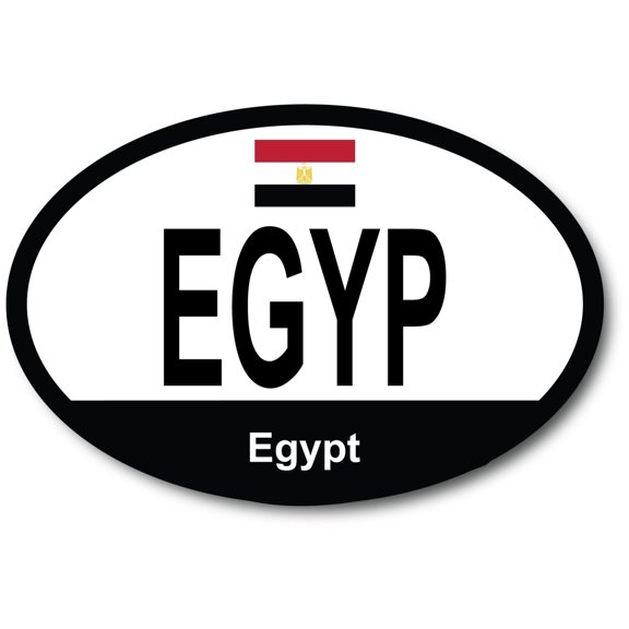 Magnet Me Up EGYP Egypt Country Code Car Magnet Decal, 4x6 inches Oval