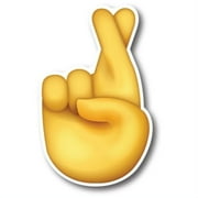Magnet Me Up Fingers Crossed Emoji Magnet Decal Perfect for Car or Truck