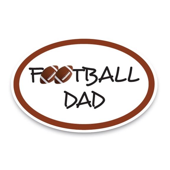 Magnet Me Up Football Dad Sports Oval Magnet Decal, 4x6 In, Vinyl Automotive Magnet