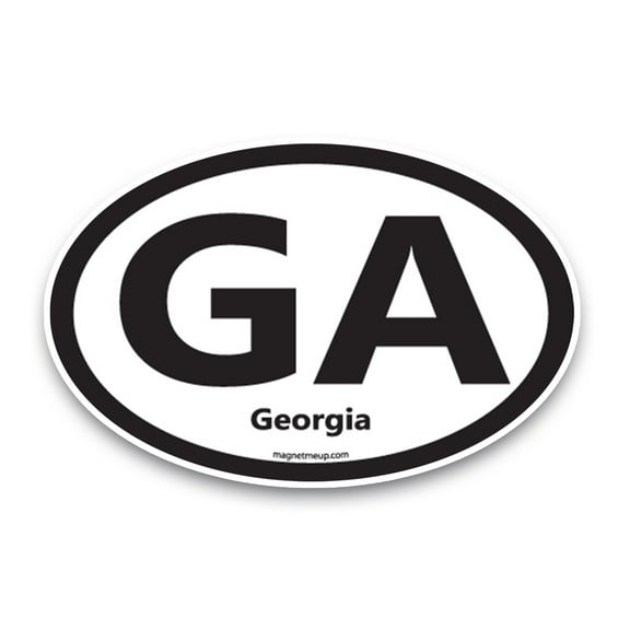 Magnet Me Up GA Georgia US State Oval Magnet Decal, 4x6 In, Vinyl Automotive Magnet