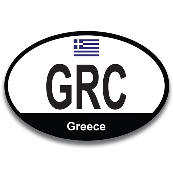Magnet Me Up GRC Greece Country Code Car Magnet Decal, 4x6 Inches Oval Magnet