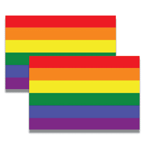 Magnet Me Up Gay Pride LGTBQ Rainbow Flag Vinyl Magnetic Decal, 4x6 Inches, 2 PK