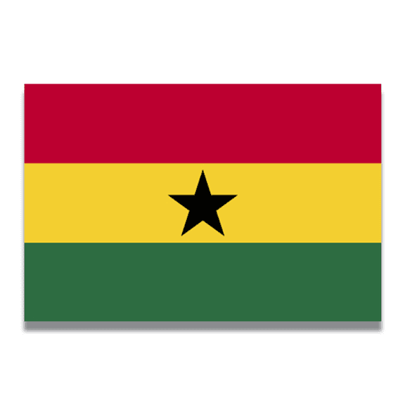 Magnet Me Up Ghana Ghanaian Flag Vinyl Automotive Magnet Decal, 4x6 Inches