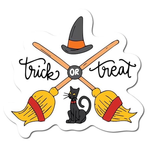 Magnet Me Up Halloween Trick Or Treat Spooky Funny Holiday Magnet Decal, 5x4.5 Inches, Heavy Duty Automotive Magnet For Car Truck SUV Or Any Other Magnetic Surface