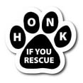 thumbnail image 1 of Magnet Me Up Honk if You Rescue Pawprint Magnet Decal, 5 Inch, Vinyl Automotive Magnet, 1 of 7