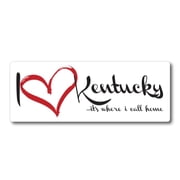 Magnet Me Up I Love Kentucky, Its Where I Call Home US State Vinyl Magnet Decal, 3x8 In
