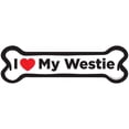 thumbnail image 1 of Magnet Me Up I Love My Westie Dog Bone Magnet Decal, 2x7 In, Vinyl Automotive Magnet, 1 of 7