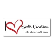 Magnet Me Up I Love South Carolina, Its Where I Call Home US State Vinyl Magnet Decal, 3x8 In